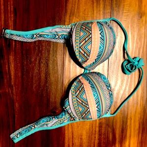 Beautiful blue bathing suit top